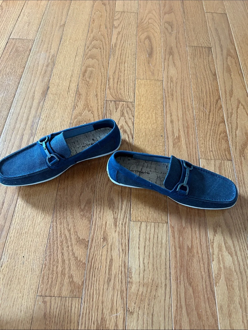 Robert Wayne Men's Blue Suede Bit-Detail Loafers